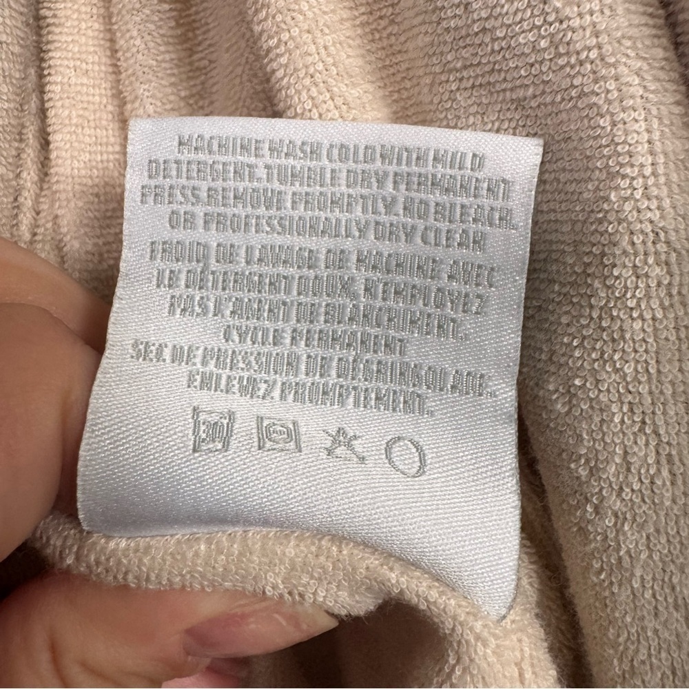 Restoration Hardware Chocolate and Ivory Women's Robe Large Cozy Luxury Spa - Picture 7 of 10
